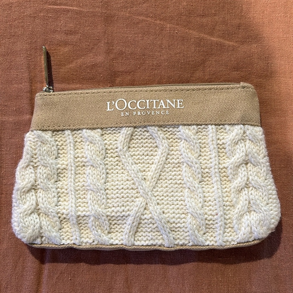 L'Occitane knitted cosmetic bag
